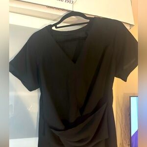 All Saints Black Twist Front Blouse